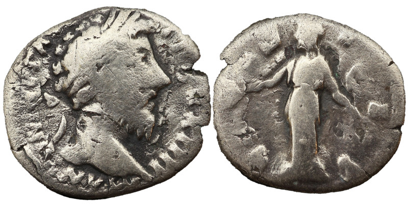 Marcus Aurelius AR Denarius, 161-180 AD. 
2.8 g, 17 mm