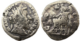 Marcus Aurelius AR Denarius, 170-171 AD. Obv: M ANTONINVS AVG TR P XXV: Head of Marcus Aurelius, laureate, right. Rev: COS III: Jupiter, naked to wais...