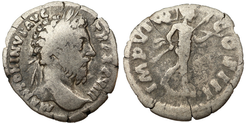 Marcus Aurelius AR Denarius, 173-174 AD. Obv: M ANTONINVS AVG TR P XXVIII: Head ...