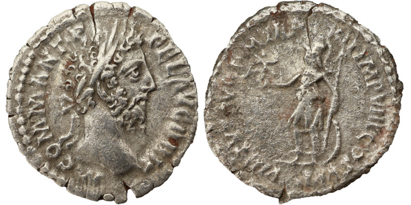 Commodus AR Denarius, 183 AD. Obv: M COMMODVS ANTON AVG PIVS: Head of Commodus, ...