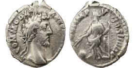Commodus AR Denarius, 183 AD. Obv: M COMMODVS ANTONINVS AVG: Head of Commodus, laureate, right. Rev: TR P VIII IMP V COS IIII P P: Providentia, draped...
