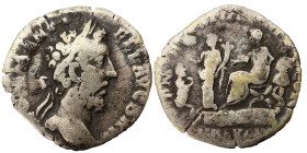 Commodus AR Denarius, 185AD. Obv: M COMM ANT P FEL AVG BRIT: Head of Commodus, laureate, right. Rev: LIB AVG VI P M TR P XI IMP VII COS V P P: Commodu...