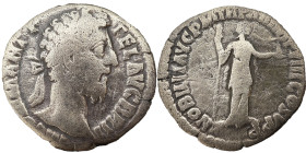 Commodus AR Denarius, 186-187 AD. Obv: M COMM ANT P FEL AVG BRIT: Head of Commodus, laureate, right. Rev: NOBILIT AVG P M TR P XII IMP VIII COS V P P:...
