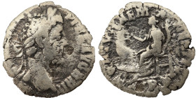 Commodus AR Denarius, 186-189 AD. Obv: M COMM ANT P FEL AVG BRIT: Head of Commodus, laureate, right, Rev: FORTVNAE MANENTI C V P P: Fortuna, draped, s...