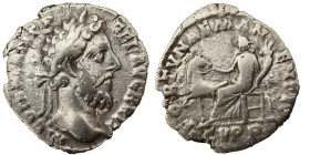 Commodus AR Denarius, 186-189 AD. Obv: M COMM ANT P FEL AVG BRIT: Head of Commodus, laureate, right. Rev: FORTVNAE MANENTI C V P P: Fortuna, draped, s...