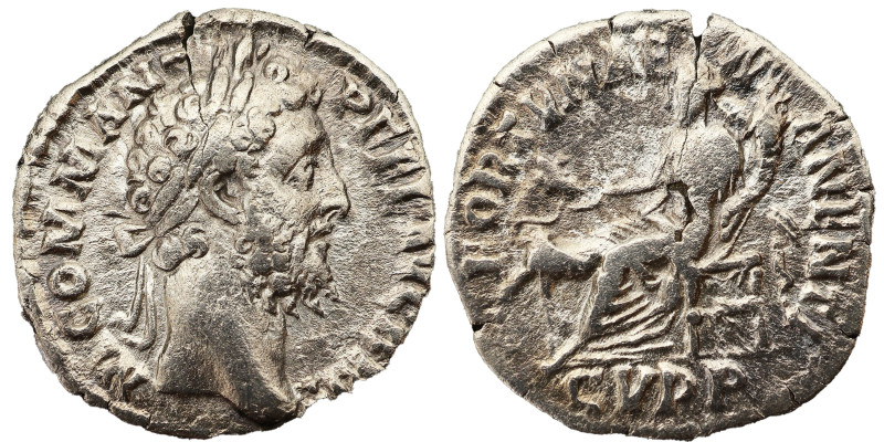 Commodus AR Denarius, 186-189 AD. Obv: M COMM ANT P FEL AVG BRIT: Head of Commod...