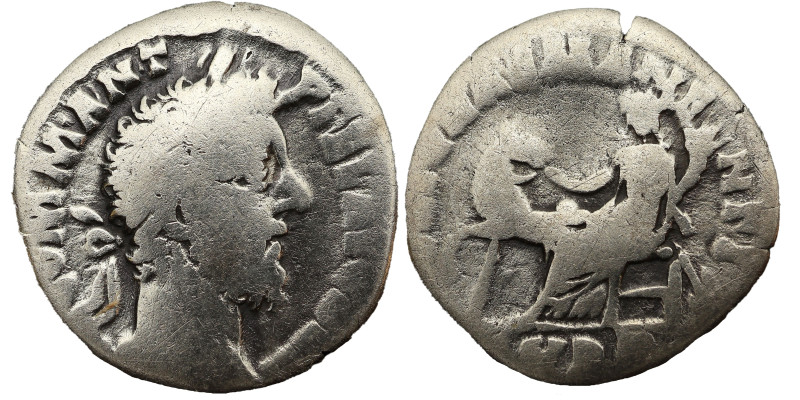 Commodus AR Denarius, 186-189 AD. Obv: M COMM ANT P FEL AVG BRIT: Head of Commod...