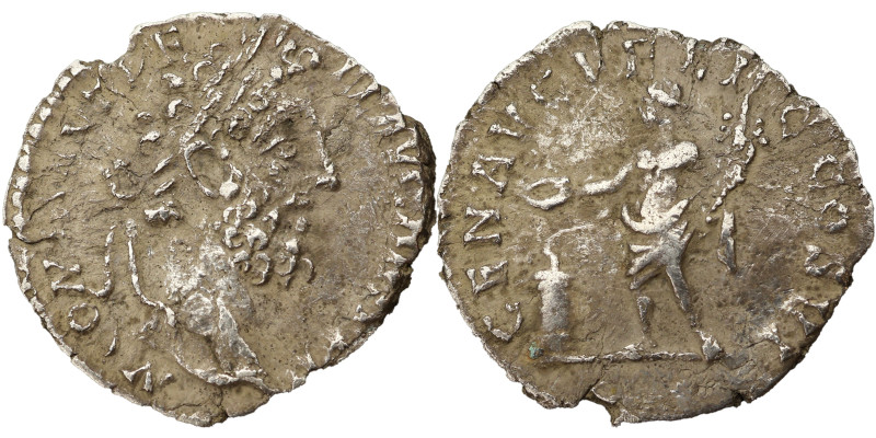 Commodus AR Denarius, 190-191 AD. Obv: M COMM ANT P FEL AVG BRIT P P: Head of Co...