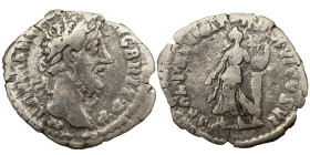 Commodus AR Denarius, 190 AD. Obv: M COMM ANT P FEL AVG BRIT P P: Head of Commodus, laureate, right. Rev: APOL PAL P M TR P XVI COS VI: Apollo in long...