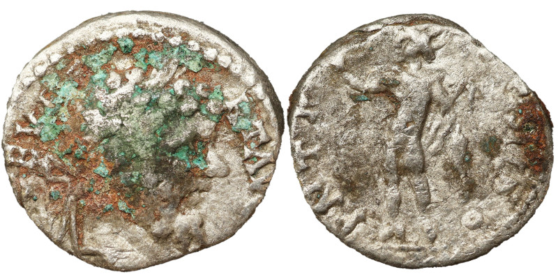 Septimius Severus AR Denarius, 193 - 211 A.D. 
3.63 g, 15 mm