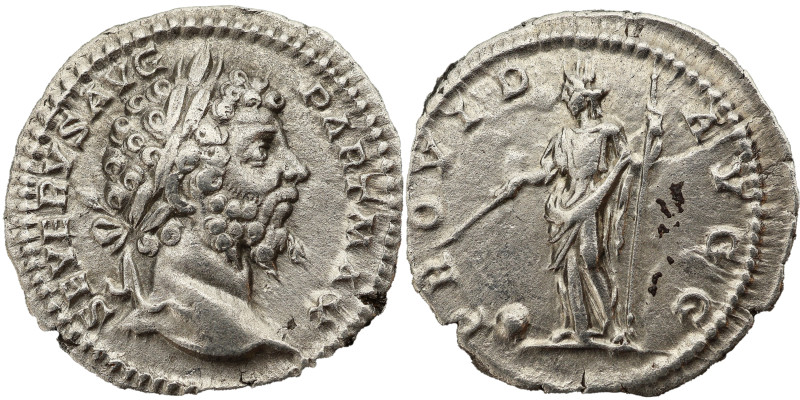 Septimius Severus AR Denarius 200-201 AD. Obv: SEVERVS AVG PART MAX: Head of Sep...