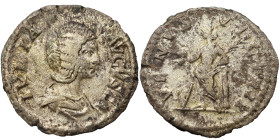 Julia Domna AR Denarius, 196-211 AD. Obv: IVLIA AVGVSTA: Bust of Julia Domna, hair waved and coiled at back, draped, right. Rev: VENVS VICTRIX: Venus,...