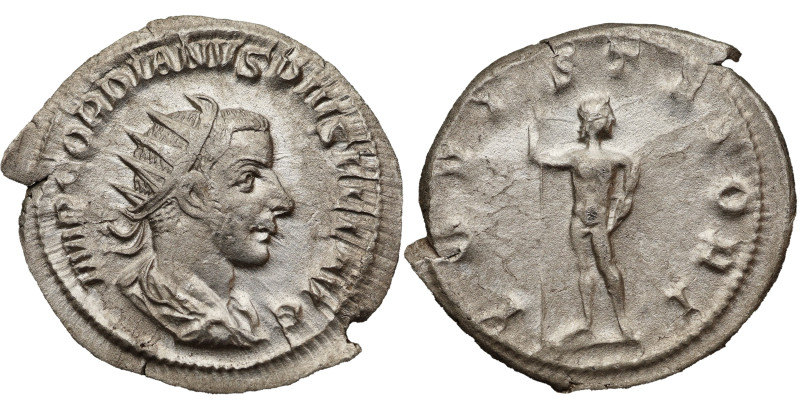 Gordianus III Antoninianus 241-243 AD. Obv: IMP GORDIANVS PIVS FEL AVG: Bust of ...