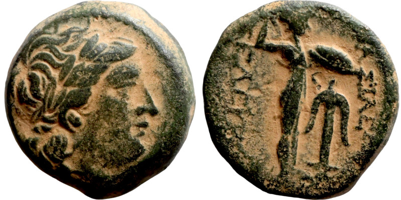 Seleukos I Nikator, 312-281 BC. Antioch on the Orontes. Laureate head of Apollo ...