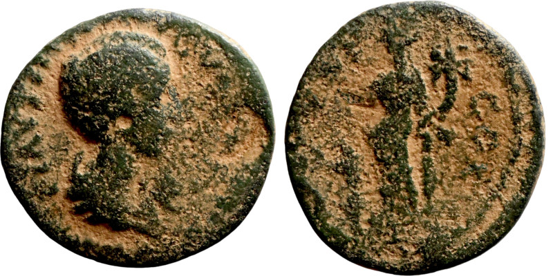 Roman coin bronze

22mm 5,26g

Artificial sand patina