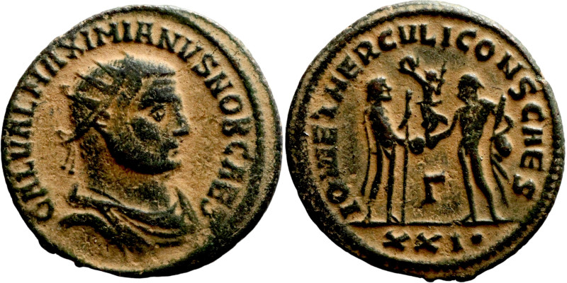 Maximianus. (286-305 AD). Æ Antoninian. IOV ET HERCV CONSER AVGG

21mm 3,27g
...