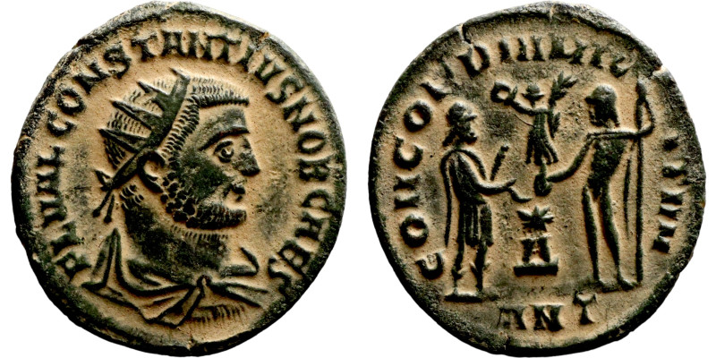 Constantinus I. Chlorus. (293-305 AD). Æ Antoninian.Obv: FL VAL CONSTANTIVS NOB ...