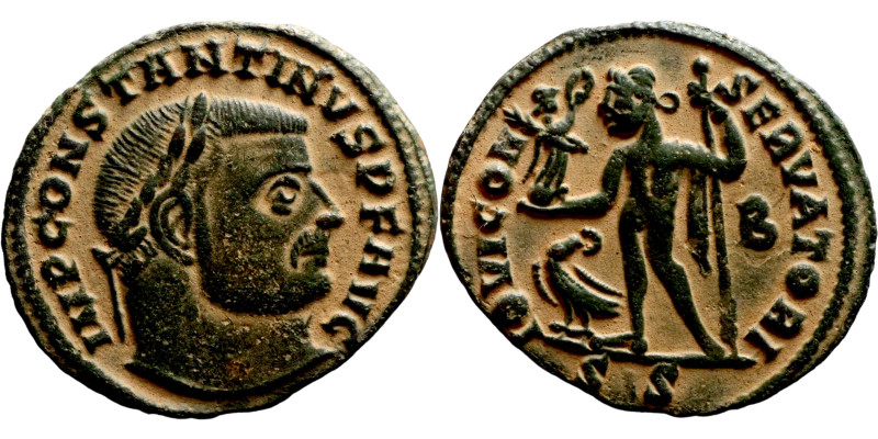 Constantinus I. (307-337 AD). Follis.

19mm 2,52g

Artificial sand patina