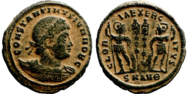 Constantinus I. (306-337 AD). Æ Follis. Obv: CONSTANTINVS MAX AVG. laureate bust...