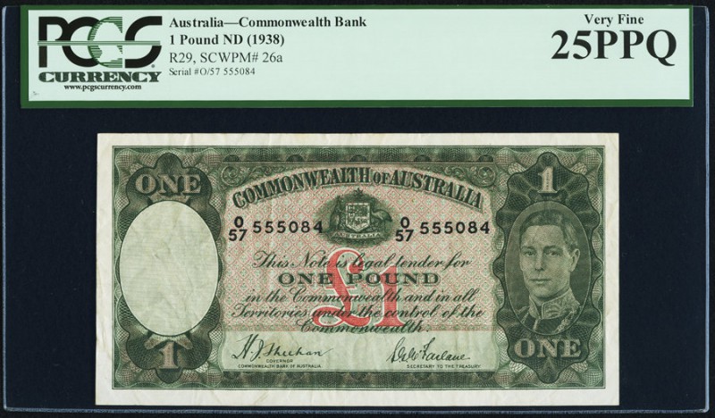 Australia Commonwealth of Australia 1 Pound ND (1938) Pick 26a PCGS Very Fine 25...