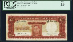 Australia Commonwealth of Australia 10 Pounds ND (1952) Pick 28d PCGS Fine 15. 

HID09801242017