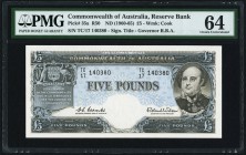 Australia Commonwealth of Australia 5 Pounds ND (1960-65) Pick 35a PMG Choice Uncirculated 64. 

HID09801242017