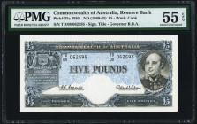 Australia Commonwealth of Australia 5 Pounds ND (1960-65) Pick 35a PMG About Uncirculated 55 EPQ. 

HID09801242017