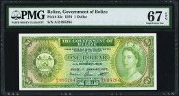 Belize Government of Belize 1 Dollar 1.1.1976 Pick 33c PMG Superb Gem Unc 67 EPQ. 

HID09801242017