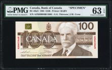 Canada Bank of Canada 100 Dollars 1988 BC-60aS Specimen PMG Choice Uncirculated 63 EPQ. 

HID09801242017