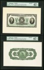 Canada Imperial Bank of Canada 5 Dollars 1933 375-20-02aFP; 375-20-02aBP Front And Back Proof With Archival Vignette PMG Superb Gem Unc 67 EPQ. 

HID0...