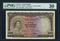 Ceylon Central Bank of Ceylon 100 Rupees 16.10.1954 Pick 53a PMG Very Fine 30. 

HID09801242017