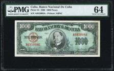 Cuba Banco Nacional de Cuba 1000 Pesos 1950 Pick 84 PMG Choice Uncirculated 64. 

HID09801242017