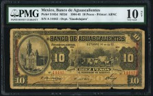 Mexico Banco De Aguascalientes 10 Pesos 1904-05 Pick S102d PMG Very Good 10 Net. Tape repairs.

HID09801242017
