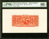 Mexico Banco Central Mexicano 50 Centavos 1888 Pick S152p2 Back Proof PMG Gem Uncirculated 66 EPQ. 

HID09801242017