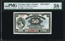 Nicaragua Banco Nacional de Nicaragua 50 Centavos ND (1938) Pick 89s Specimen PMG Choice About Unc 58 EPQ. Two POCS.

HID09801242017