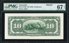 Venezuela Banco Comercial de Maracaibo 10 Bolivares ND (1929) Pick S176p Proof PMG Superb Gem Unc 67 EPQ. 

HID09801242017