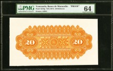 Venezuela Banco Comercial de Maracaibo 20 Bolivares ND (1917) Pick S218p Proof PMG Choice Uncirculated 64. 

HID09801242017