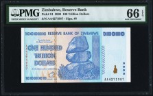 Zimbabwe Reserve Bank of Zimbabwe 100 Trillion Dollars 2008 Pick 91 PMG Gem Uncirculated 66 EPQ. 

HID09801242017