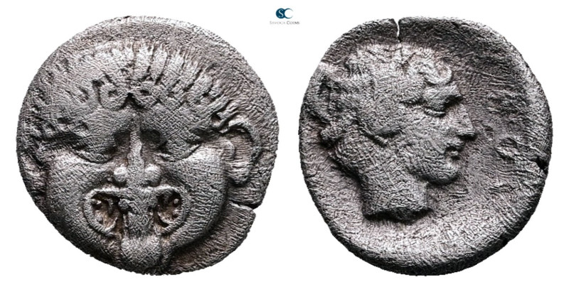 Macedon. Neapolis circa 424-350 BC. 
Hemidrachm AR

13 mm, 1,74 g



Very...