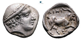 Thrace. Ainos circa 408-406 BC. Diobol AR