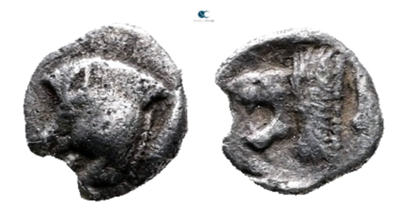 Mysia. Kyzikos circa 525-475 BC. 
Tetartemorion AR

5 mm, 0,23 g



Nearl...