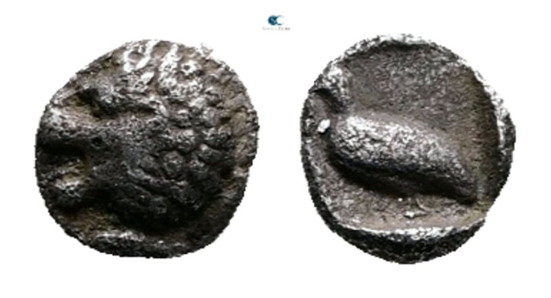 Ionia. Miletos circa 525-475 BC. 
Tetartemorion AR

4 mm, 0,20 g



Nearl...