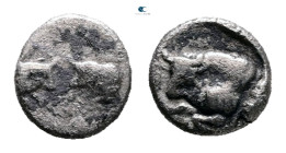 Caria. Uncertain mint circa 500-400 BC. Hemiobol AR