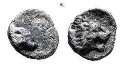 Caria. Uncertain mint circa 450-400 BC. Tetartemorion AR