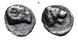 Caria. Uncertain mint circa 450-400 BC. Tetartemorion AR