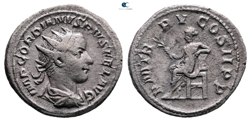 Gordian III AD 238-244. Rome
Antoninianus AR

23 mm, 4,61 g



Very Fine