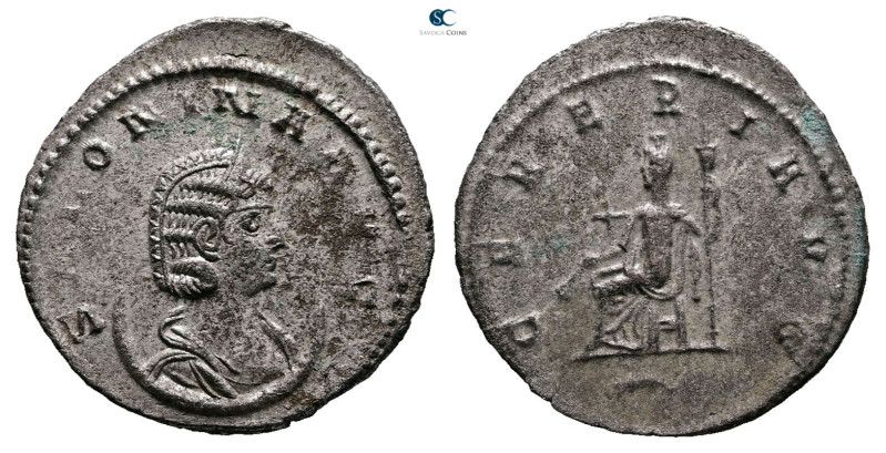 Salonina AD 254-268. Antioch
Billon Antoninianus

21 mm, 3,28 g



Very F...