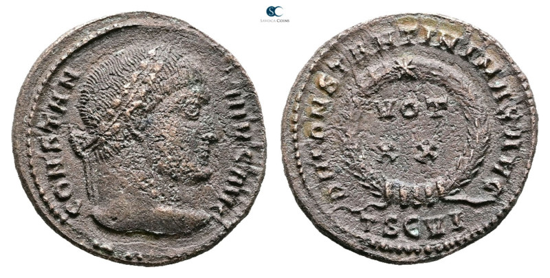 Constantine I the Great AD 306-337. Thessaloniki
Follis Æ

19 mm, 3,21 g

...