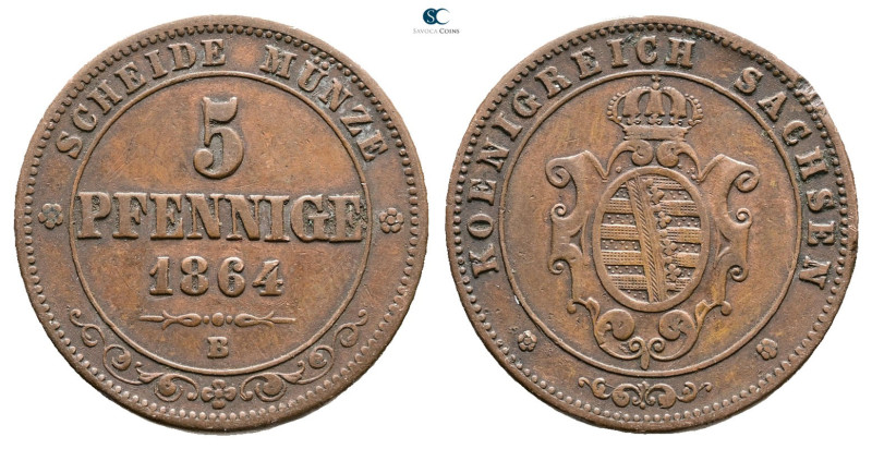 Germany. AD 1864. 
5 Pfenninge 1864

 mm, 7,27 g



Very Fine