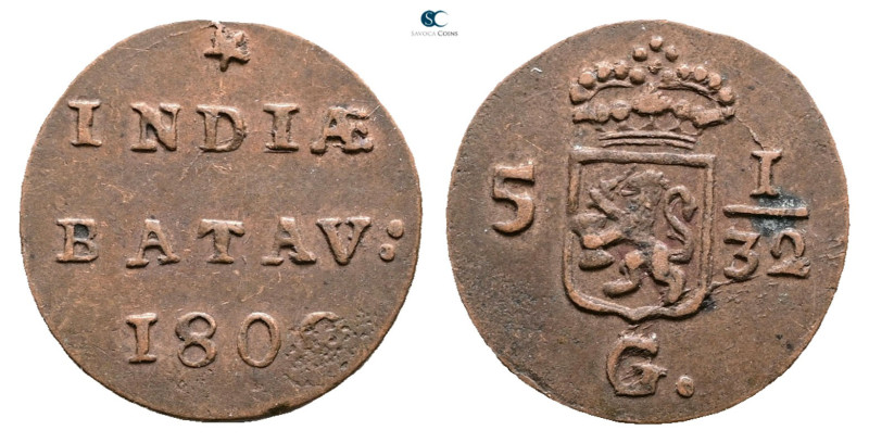 Indonesia (Netherland East Indies). AD 1809. 
1/32 Gulden

 mm, 1,5 g



...